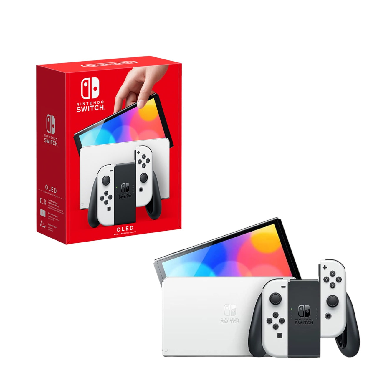 NINTENDO SWITCH OLED BLACK & WHITE CONSOLE